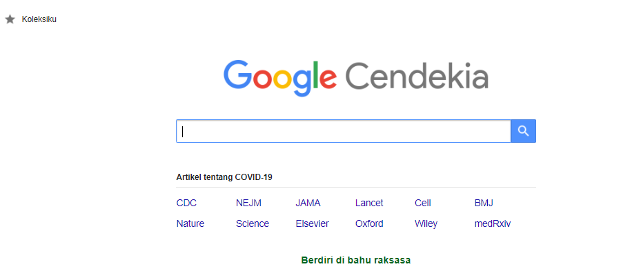 panduan google scholar yang pertama yaitu membuka situsnya