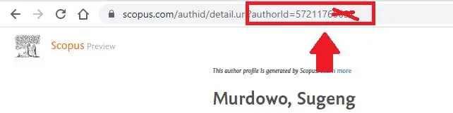 Cara melihat ID Scopus Menggunakan Inspect Element