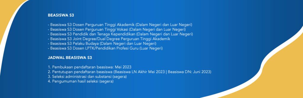 Beasiswa Pendidikan Indonesia 2023 untuk S3