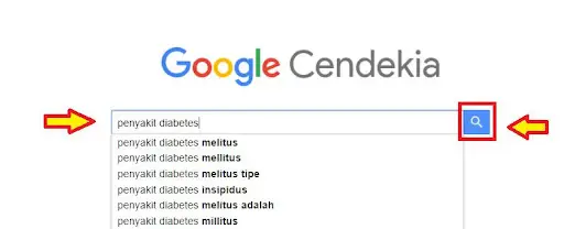 Ketik kata kunci pada kolom pencarian
