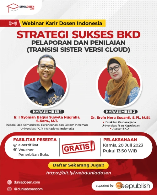 Poster Webinar Strategi Sukses BKD (Pelaporan dan Penilaian)