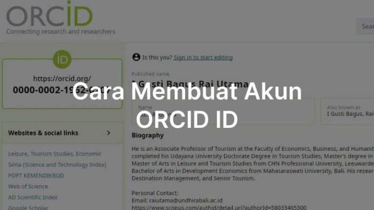 Orcid id автора что это