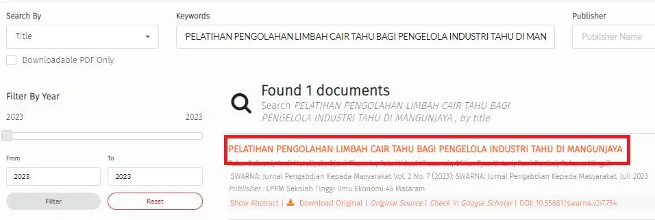 Klik tombol “Search”