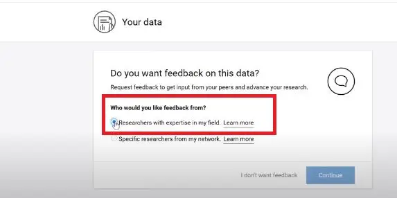 centang pada pilihan “Researcher with expertise in my field