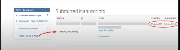 status jurnal: awaiting processing