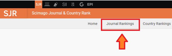 Pilih 'Journal Rankings'