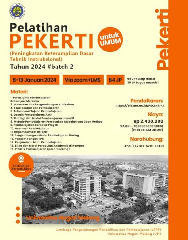 UPDATE Januari 2024 Daftar Pelatihan Pekerti AA   Pelatihan Pekerti Aa 2024 Universitas Negeri Malang 