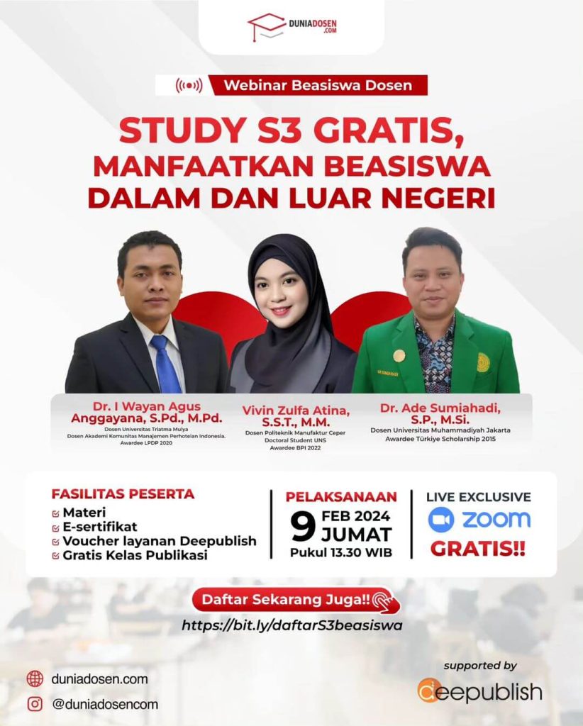 Webinar Beasiswa - Study S3 Gratis