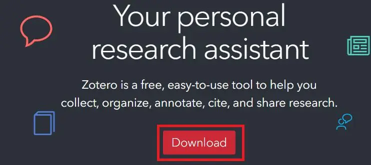 download software zotero di website resminya