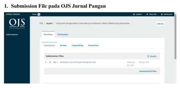 bukti progres artikel di pengelola jurnal