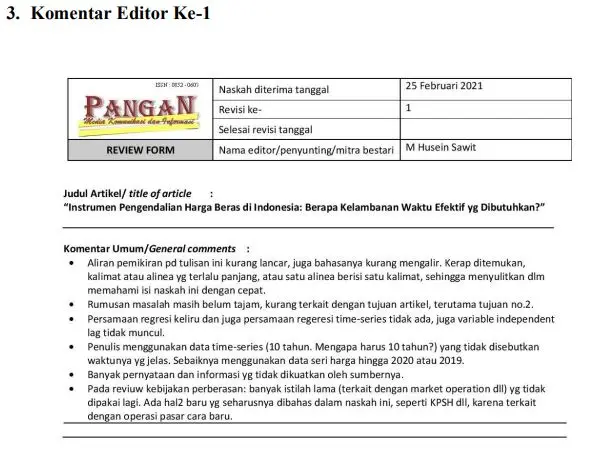 penulis korespondensi melakukan komunikasi saat proses revisi