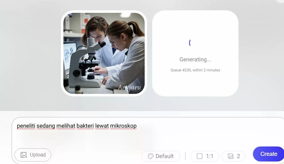 cara membuat gambar dengan AI Art Guru