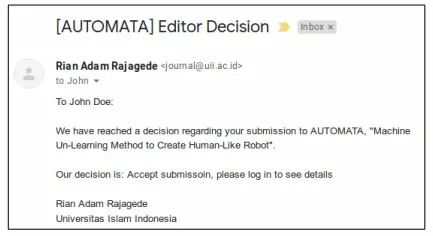 contoh email artikel diterima