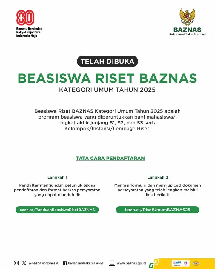 beasiswa riset baznas