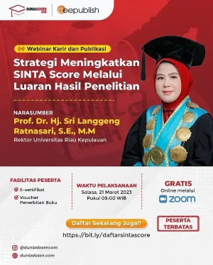 Strategi Meningkatkan SINTA Score Melalui Luaran Hasil Penelitian (poster)